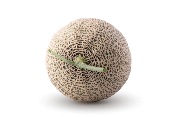 Melon Cantaloup Isolé Sur Fond Blanc — Photo