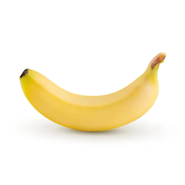 Banan Białym Tle Białym Tle — Zdjęcie stockowe
