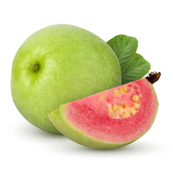Guava Frutto Tropicale Con Polpa Succosa Rosa Forte Aroma Dolce — Foto Stock