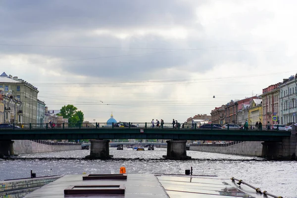 2021 Július Oroszország Szentpétervár Építészet Leshtukov Híd Fontanka Folyón — Stock Fotó