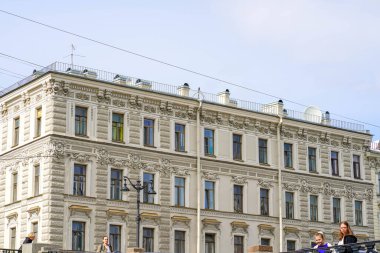 07.01.2021 Rusya St. Petersburg. Mimarlık. Fontanka seti. Nehirler ve kanallar turu.