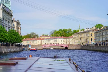 07.01.2021 Rusya St. Petersburg. Mimarlık. Fontanka seti. Nehirler ve kanallar turu.