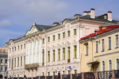 07.01.2021 Rusya St. Petersburg. Mimarlık. Fontanka seti. Nehirler ve kanallar turu.
