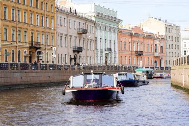 07.01.2021 Rusya St. Petersburg. Mimarlık. Fontanka seti. Nehirler ve kanallar turu.