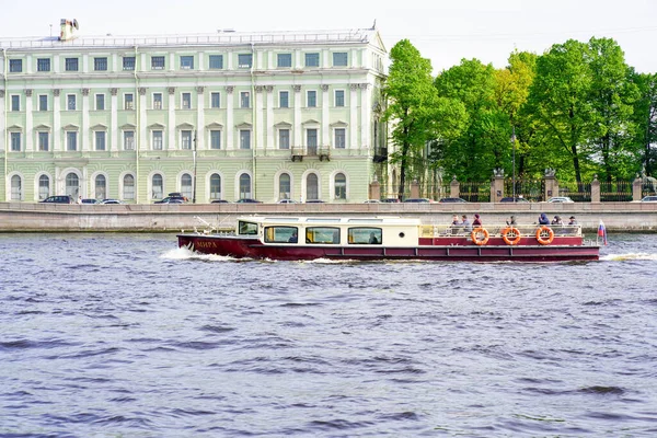 2021 Rússia São Petersburgo Arquitetura Aterro Fontanka Excursão Rios Canais — Fotografia de Stock