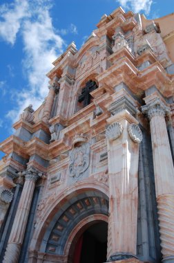 Facade of the church of Caravaca de la Cruz clipart
