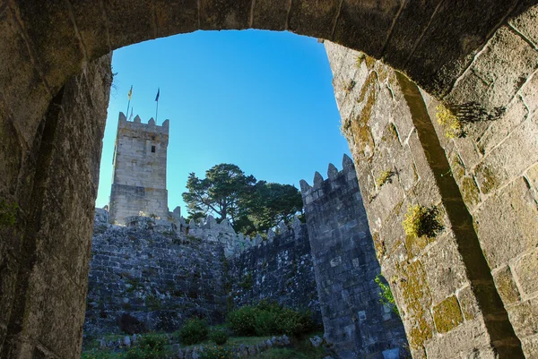 Monterreal castle, baiona. Spanien — Stockfoto