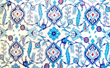 Geleneksel tarzda kusursuz desen. Portekiz fayansları. Fas batik süsü.