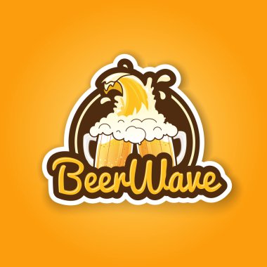 pub veya meyhane bar bira rozet tasarımı için