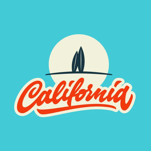 Vintage Californië kalligrafische t-shirt kleding design — Stockvector