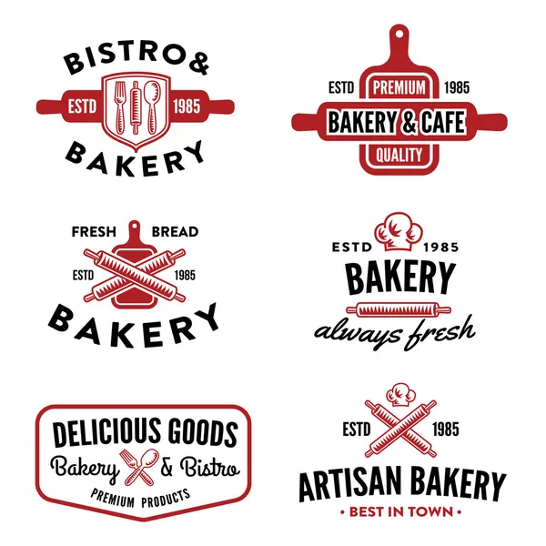 Ensemble de badges de boulangerie — Image vectorielle