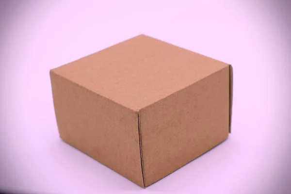 Box Packaging Pink Background — Stock Photo, Image