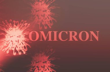 Kanın mikroskop altında grip COVID-19 virüs hücresinin görüntüsü. Coronavirus Covid-19 grip pankartı. Pandemik sağlık krizi hücresi 3D görüntüsü. Evdeki sosyal uzaklık