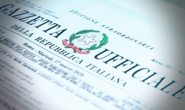 January 7th 2021 , Florence , Italy. Close up of the Gazzetta Ufficiale newspaper , official Italian government newspaper .