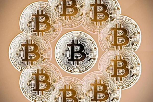 New Cryptocurrency Graphic Bitcoin Concept — Stock Photo, Image