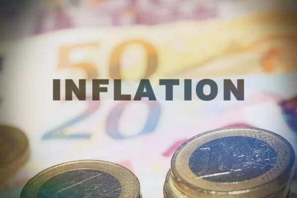 Euro Money Text Inflation —  Fotos de Stock