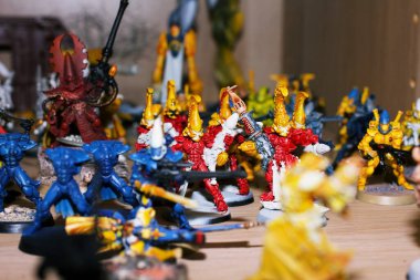Florence, Italy, July 22th 2022, Warhammer models