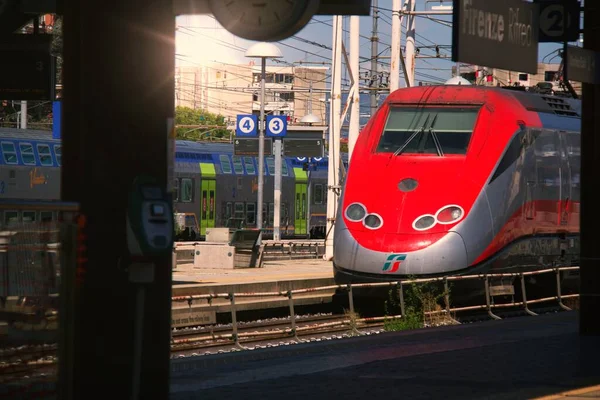 Florence Italy August 2022 Trenitalia Frecciarossa Train Sunset — Stockfoto