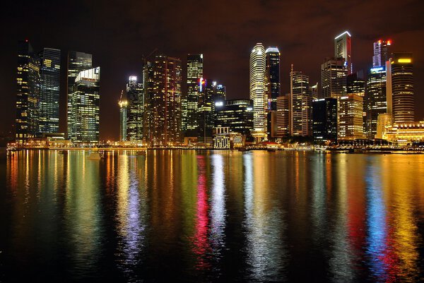 City of night at Singapore