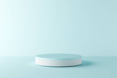 Mavi 3d podyum soyut arkaplan boş. Ürün sunumu. Grafik tasarımı oluşturucu.