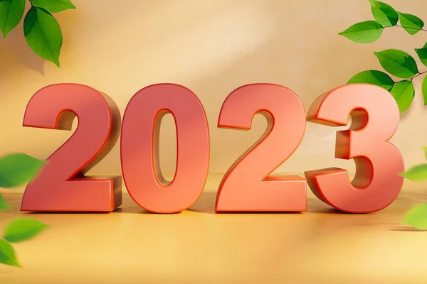 2023 Liczba Czystym Tle Abstrakcyjnego Koloru Szczęśliwego Nowego Roku Concept — Zdjęcie stockowe
