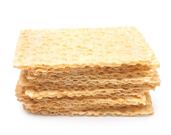 Slices of crispbread isolated on white — Stock Photo, Image