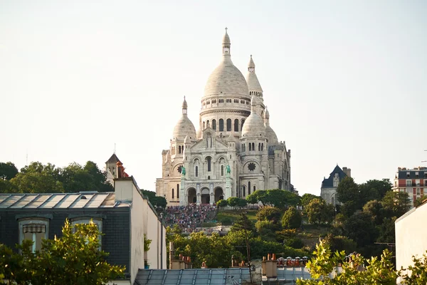 Βασιλική sacre couer στο montmartre στο Παρίσι, Γαλλία — Φωτογραφία Αρχείου