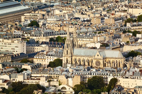从埃菲尔铁塔的顶端的风景。巴黎法国. — 图库照片