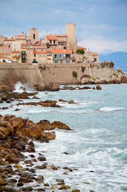 kayalık sahilleri, antibes, Fransa. Fransız Rivierası. Cote de azur. c