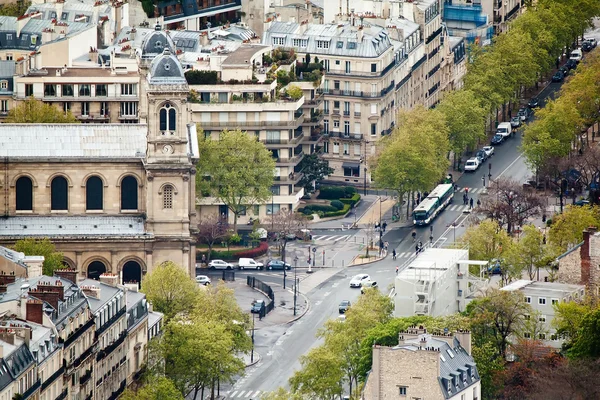 Panoramisch uitzicht over Parijs vanaf montparnasse toren. Frankrijk, Europa. — Stockfoto