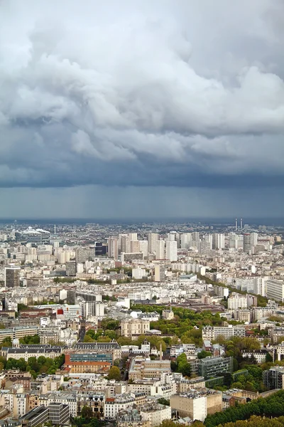 Panoramic view on Paris from Montparnasse Tower. France, Europe. — Stock Photo, Image