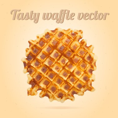 lezzetli Belçika waffle vektör çizim.