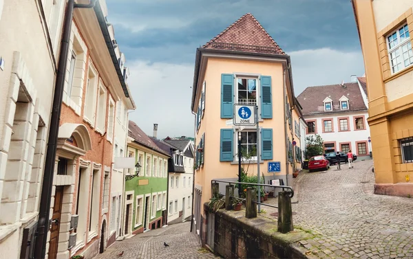 Panoramic view on Baden Baden street, Germany — Stock Photo, Image