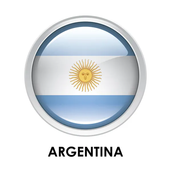 Runda Argentinas Flagga — Stockfoto