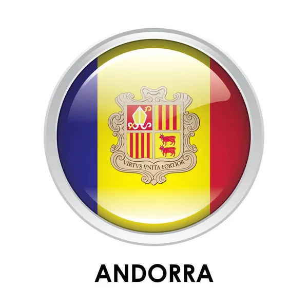 Drapeau Rond Andorre — Photo