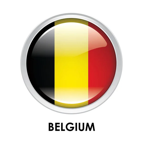 Bandiera Rotonda Del Belgio — Foto Stock