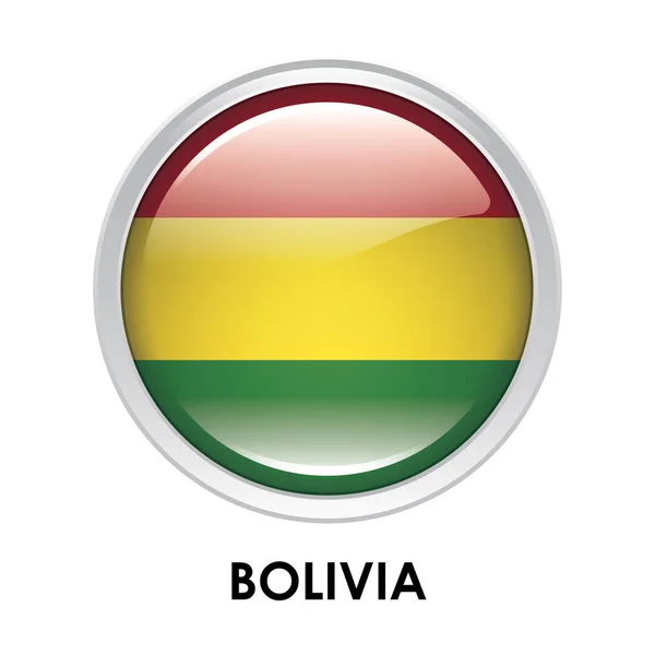 Στρογγυλή Σημαία Της Βολιβίας — Φωτογραφία Αρχείου
