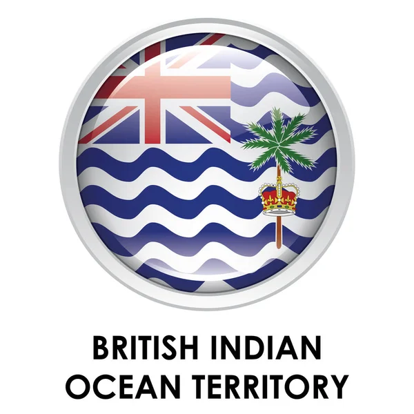 Κυκλική Σημαία Της Βρετανικής Περιοχής Του Ινδικού Ωκεανού — Φωτογραφία Αρχείου