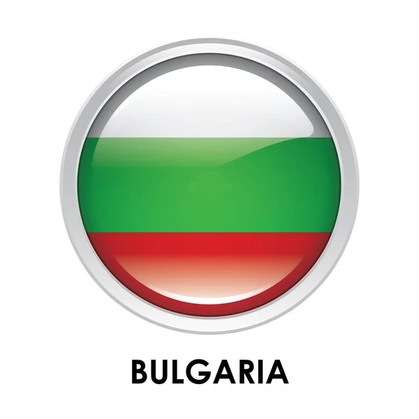 Okrągła Flaga Bułgarii — Zdjęcie stockowe