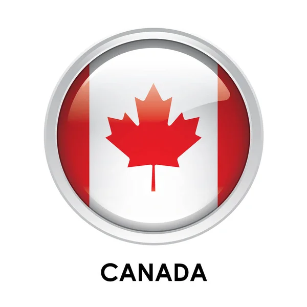 Okrągła Flaga Kanady — Zdjęcie stockowe