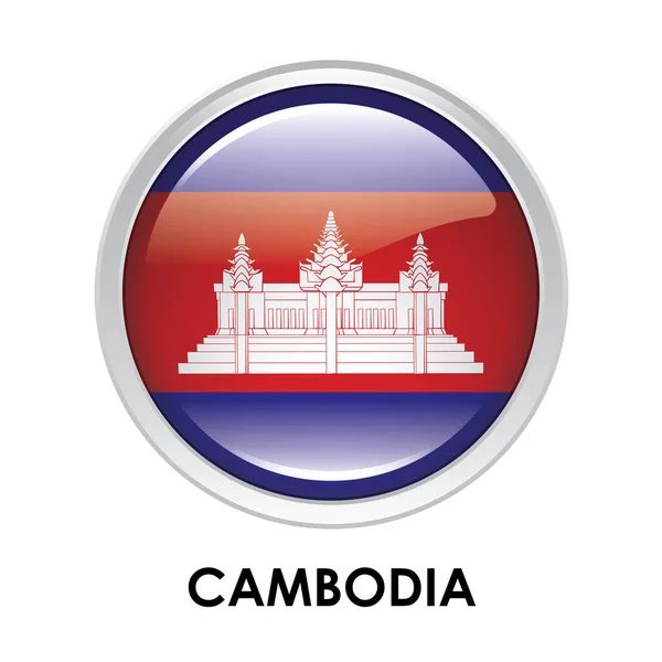 Bandeira Redonda Camboja — Fotografia de Stock