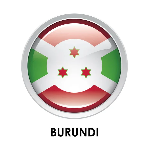 Okrągła Flaga Burundi — Zdjęcie stockowe