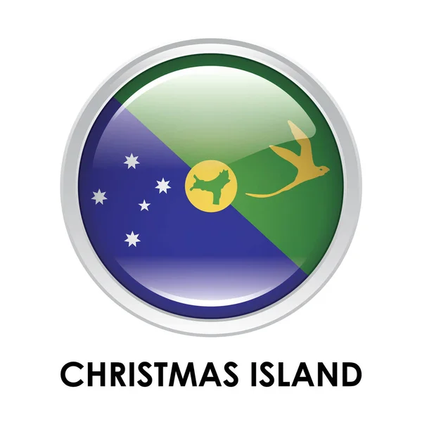 Okrągła Flaga Wyspy Bożego Narodzenia — Zdjęcie stockowe