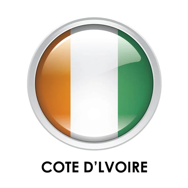 Cote Divoire Kerek Lobogója — Stock Fotó