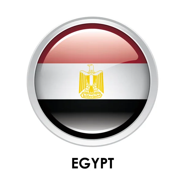 Rund Flagga Egypten — Stockfoto