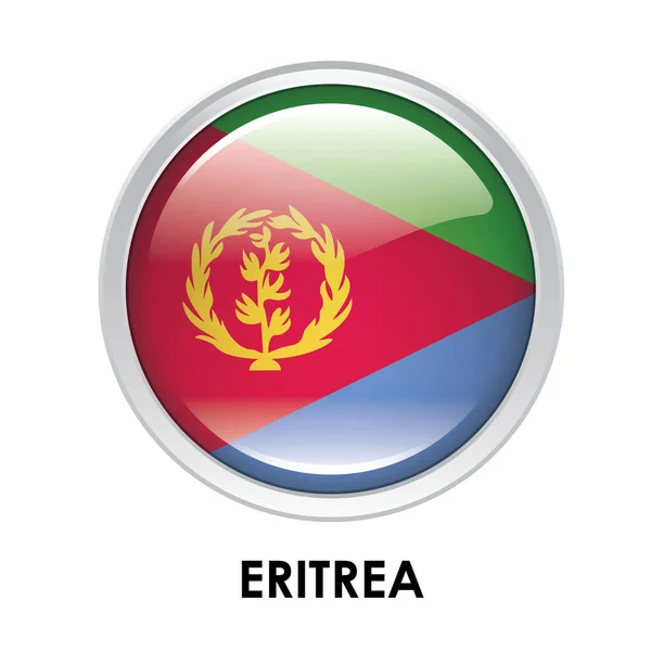 Κυκλική Σημαία Της Ερυθραίας — Φωτογραφία Αρχείου