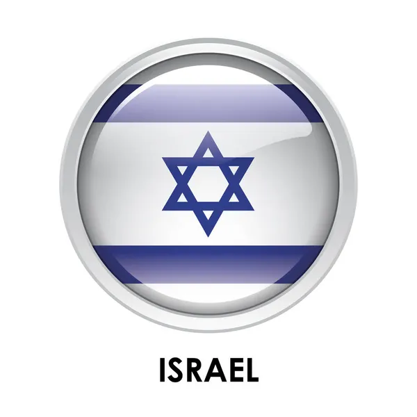 Круглый Флаг Израиля — стоковое фото