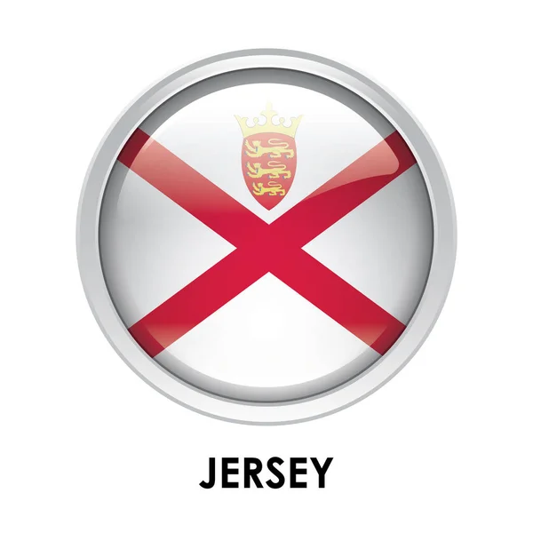 Okrągła Flaga Jersey — Zdjęcie stockowe