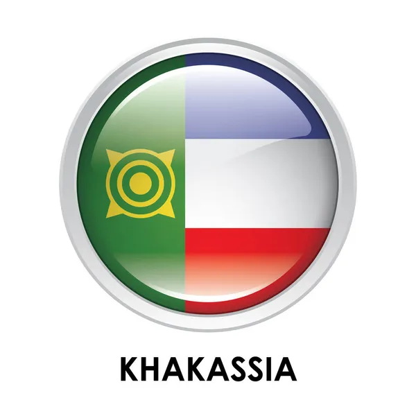 Okrągła Flaga Khakassia — Zdjęcie stockowe