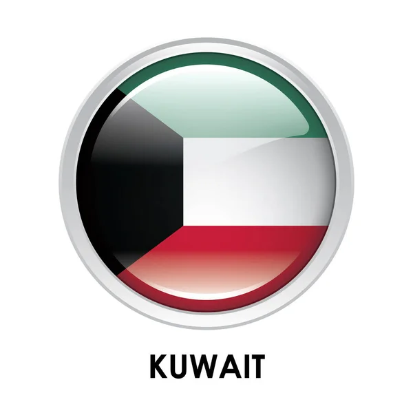 Bandiera Rotonda Del Kuwait — Foto Stock